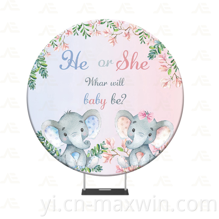 קייַלעכיק באַקדראַפּ Round Backdrop